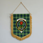 Learmonth Tartan Crest Wall Hanging Banner - Wood Pole